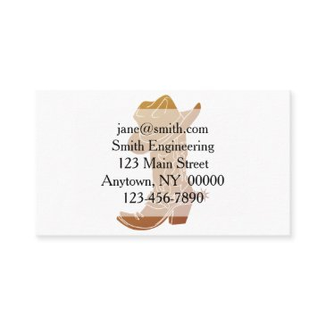 country boot and hat silhouette business invitations