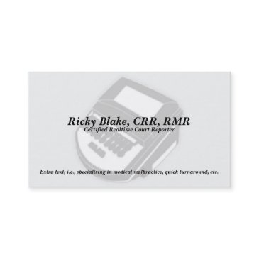 court reporter black steno machine business invitations
