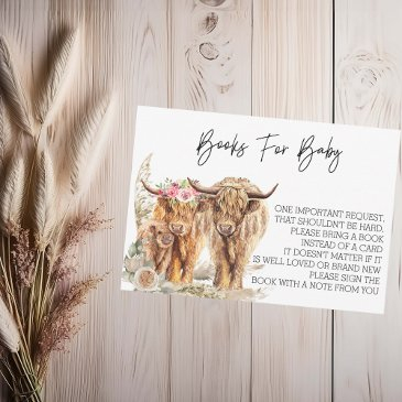 cow highland baby shower couples book for baby invitation