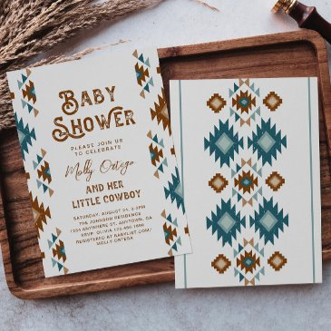 cowboy baby shower invitations | southwest baby
