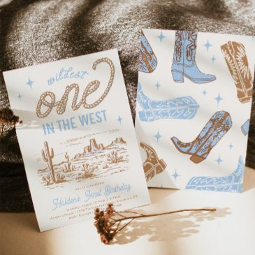 cowboy first birthday invitation