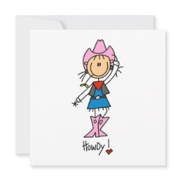 Small Cowgirl In Pink T-shirts And Gifts Front View