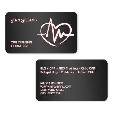 cpr instructor black business invitations
