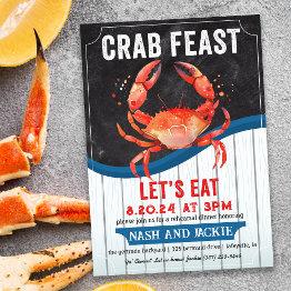 Small Crab Feast Invitation Front View