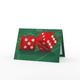 Small Craps Table With Las Vegas Dice Invitations Front View