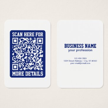 create a scannable qr code | navy blue (editable)