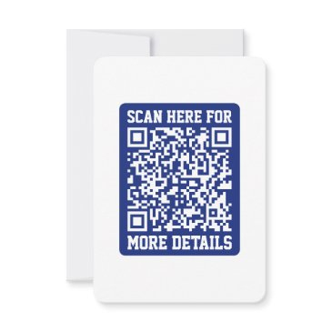 create a scannable qr code | navy blue (editable) note invitations