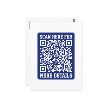 create a scannable qr code | navy blue (editable) postinvitations