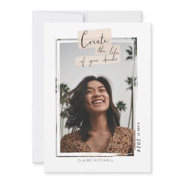 create the life of your dreams graduation photo announcement