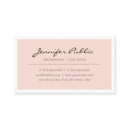 Small Create Your Own Elegant Blush Pink Minimalist Business Invitations Front View