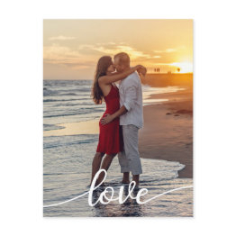 Small Create Your Own Love Script Romantic Couple Photo Postinvitations Front View