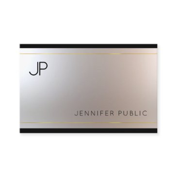 creative monogram glamour gold silver unique plain business invitations