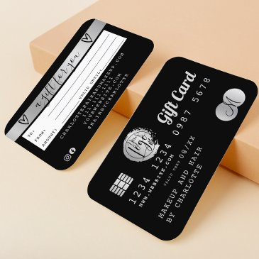 credit invitations black silver foil gift invitations