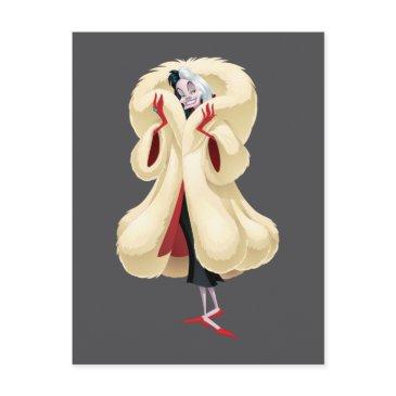 cruella de vil | fashionable fur postinvitations