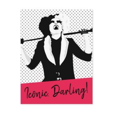 cruella | laughing pop art stencil portrait postinvitations