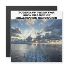 Small Cruise Ship Forecast Cruise Ship Door Magnet Front View