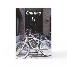 Small "cruising By" Get Well Wishes Invitations Front View