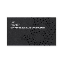 Small Crypto Professional Black Business Invitations Front View