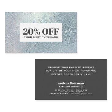 crystal blue glass pearl discount coupon invitations