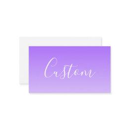 Small Cursive Script Name & Editable Light Purple Ombre Enclosure Invitations Front View