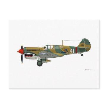 curtiss p-40 warhawk postinvitations