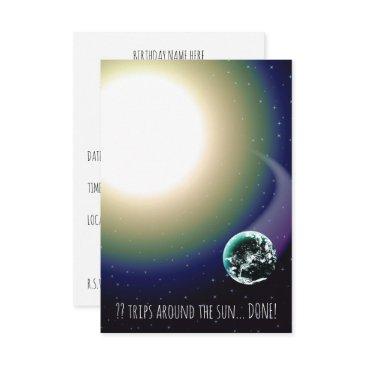 custom birthday trips around the sun invitation