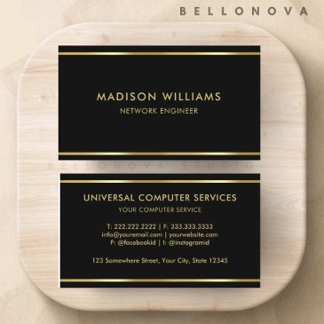 custom black and gold premium professional business invitations