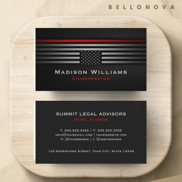 custom black grey red the usa america flag premium business invitations