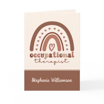 custom boho rainbow ot occupational therapist invitations