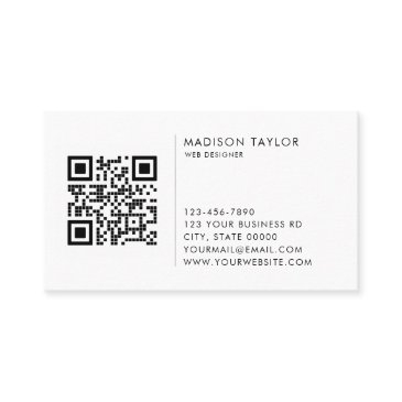 custom business company logo qr code minimalist business invitations