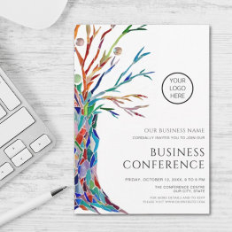 Small Custom Business Conference Invitation Front View