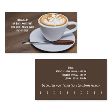 custom coffee & choc stirrer coffee shop & punch business invitations