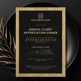 Small Custom Company Business Corporate Event Party Invitation Front View