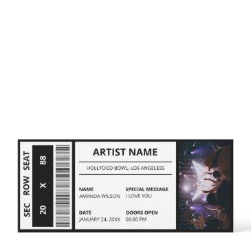 custom concert ticket gift idea diy event ticket invitation