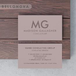 Small Custom Ivory Pink Purple Grey Professional Business Invitations Front View