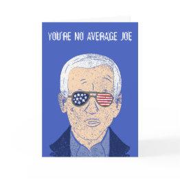 Small Custom Message Joe Biden Funny Birthday Invitations Front View