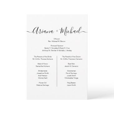 custom minimalist black white simple bridal party invitation