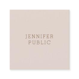 Small Custom Modern Elegant Simple Design Template Square Business Invitations Front View