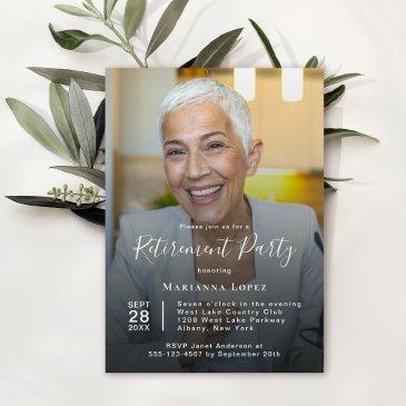 custom photo retirement party celebration invitation