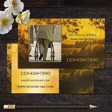 custom photo senior care services business invitations