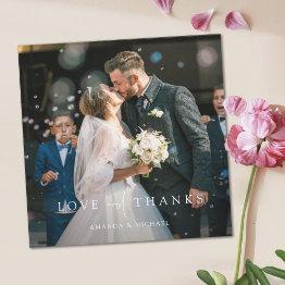 Small Custom Photo Wedding Thank You Invitations Template Front View