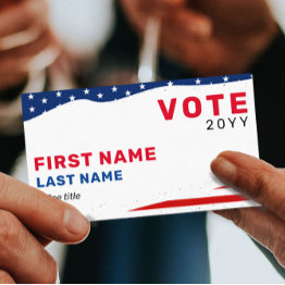 Small Custom Political Campaign Election Business Invitations Front View