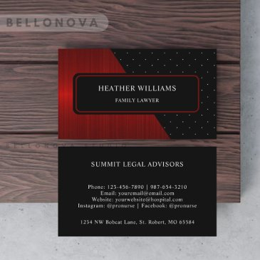 custom red stripes black white polka dot monogram business invitations