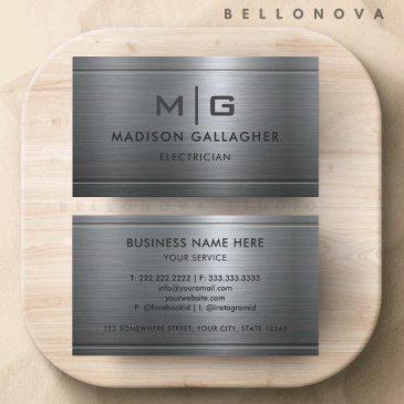 custom silver grey metal professional business invitations