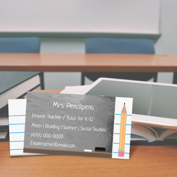 custom teacher tutor rustic blackboard flashinvitations business invitations