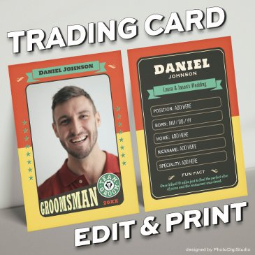 custom team groom invitations groomsmen trading invitations