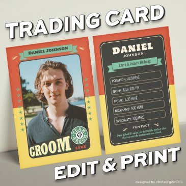 custom team groom invitations groomsmen trading invitations