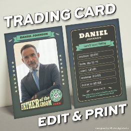 Small Custom Team Groom Invitations Groomsmen Trading Invitations Front View