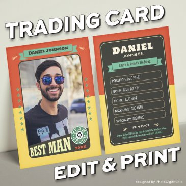 custom team groom invitations groomsmen trading invitations