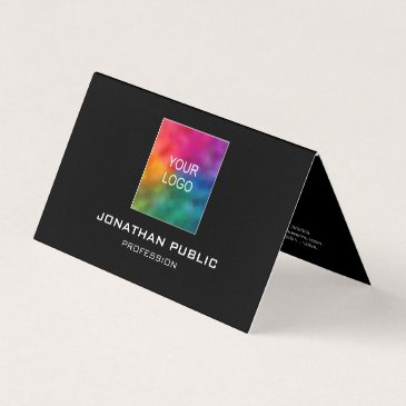 custom template add your own logo here folded business invitations